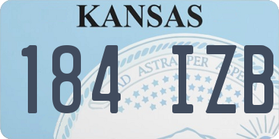 KS license plate 184IZB