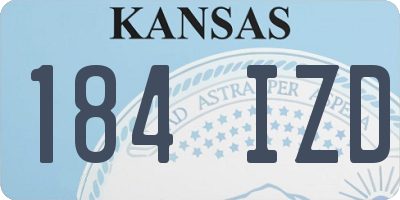 KS license plate 184IZD