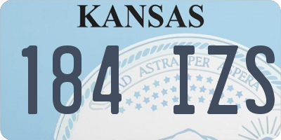 KS license plate 184IZS