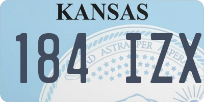 KS license plate 184IZX