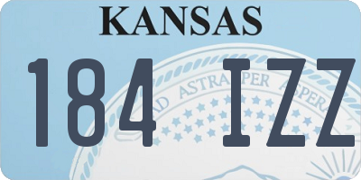 KS license plate 184IZZ