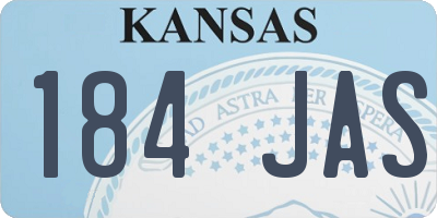 KS license plate 184JAS