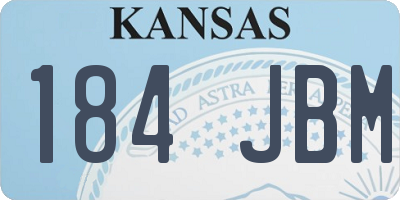 KS license plate 184JBM