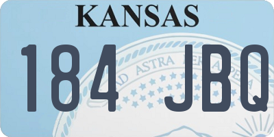 KS license plate 184JBQ