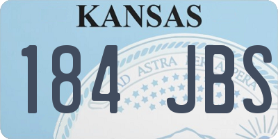 KS license plate 184JBS