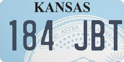 KS license plate 184JBT