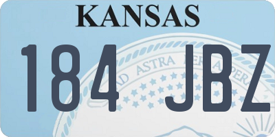 KS license plate 184JBZ