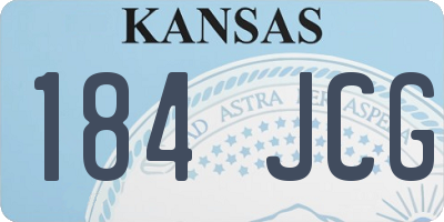 KS license plate 184JCG