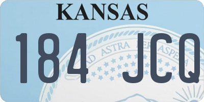 KS license plate 184JCQ
