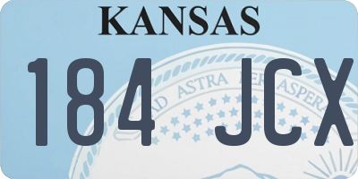 KS license plate 184JCX