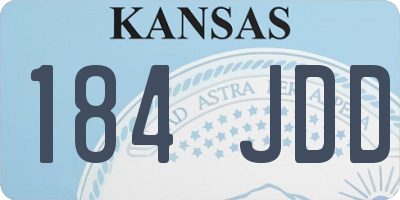 KS license plate 184JDD