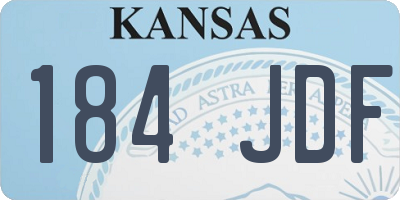 KS license plate 184JDF