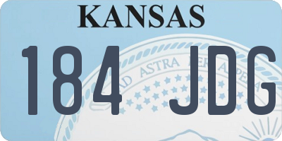 KS license plate 184JDG