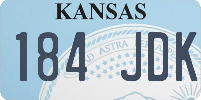 KS license plate 184JDK