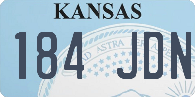 KS license plate 184JDN