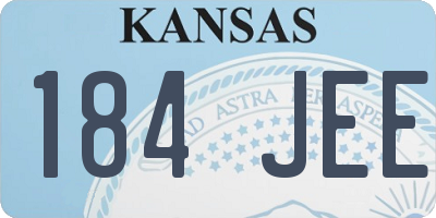 KS license plate 184JEE