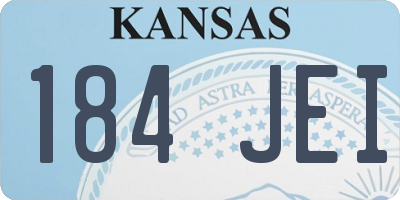 KS license plate 184JEI