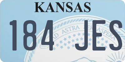 KS license plate 184JES