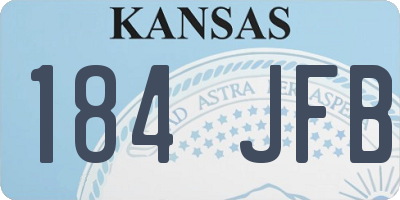 KS license plate 184JFB