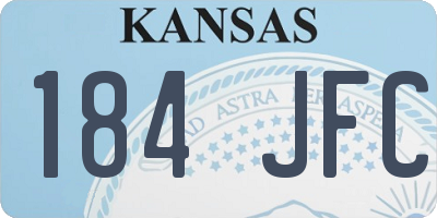 KS license plate 184JFC