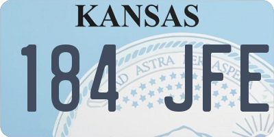 KS license plate 184JFE