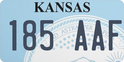 KS license plate 185AAF