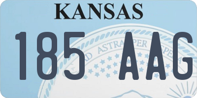 KS license plate 185AAG