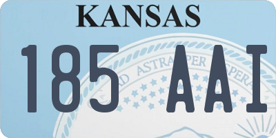 KS license plate 185AAI