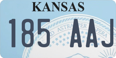 KS license plate 185AAJ