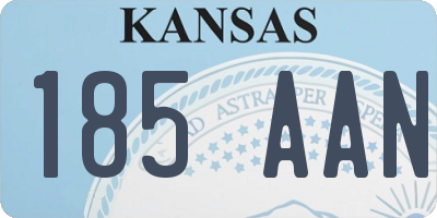 KS license plate 185AAN