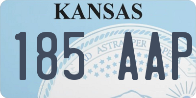 KS license plate 185AAP