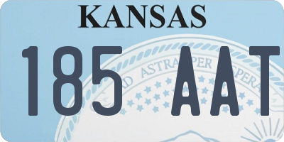 KS license plate 185AAT
