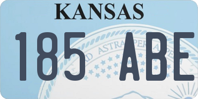KS license plate 185ABE