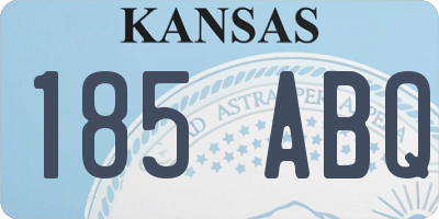 KS license plate 185ABQ