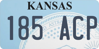KS license plate 185ACP