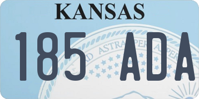 KS license plate 185ADA