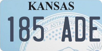 KS license plate 185ADE