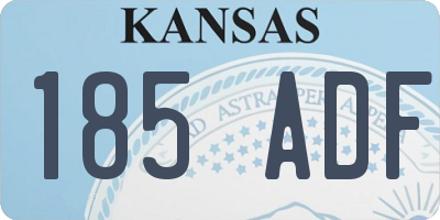 KS license plate 185ADF
