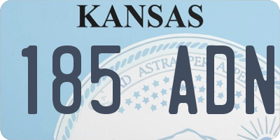 KS license plate 185ADN