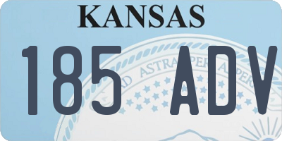 KS license plate 185ADV