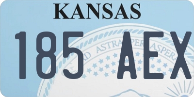 KS license plate 185AEX