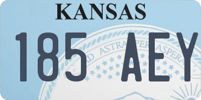 KS license plate 185AEY