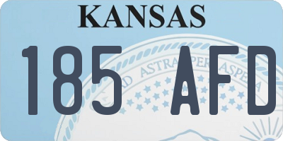 KS license plate 185AFD
