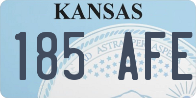 KS license plate 185AFE