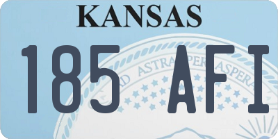 KS license plate 185AFI