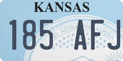 KS license plate 185AFJ