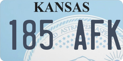 KS license plate 185AFK