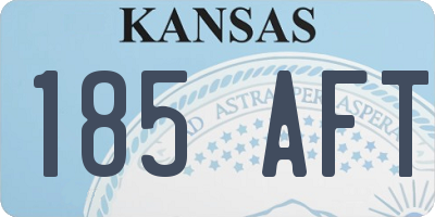 KS license plate 185AFT