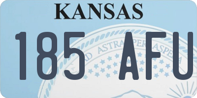 KS license plate 185AFU