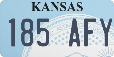 KS license plate 185AFY